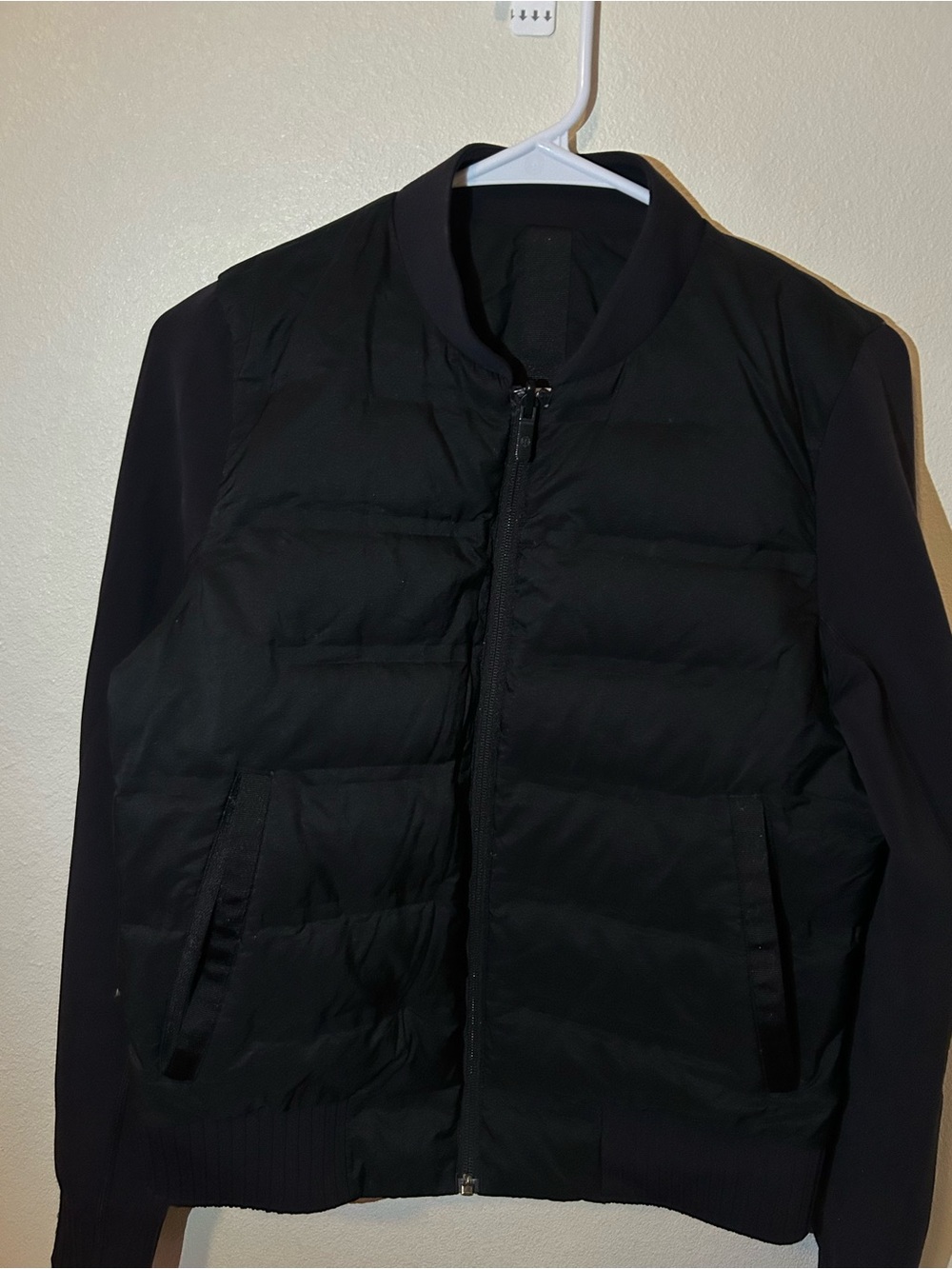 Lululemon Black Non-Stop Reversible Bomber Jacket Quilted Insulated Size 6